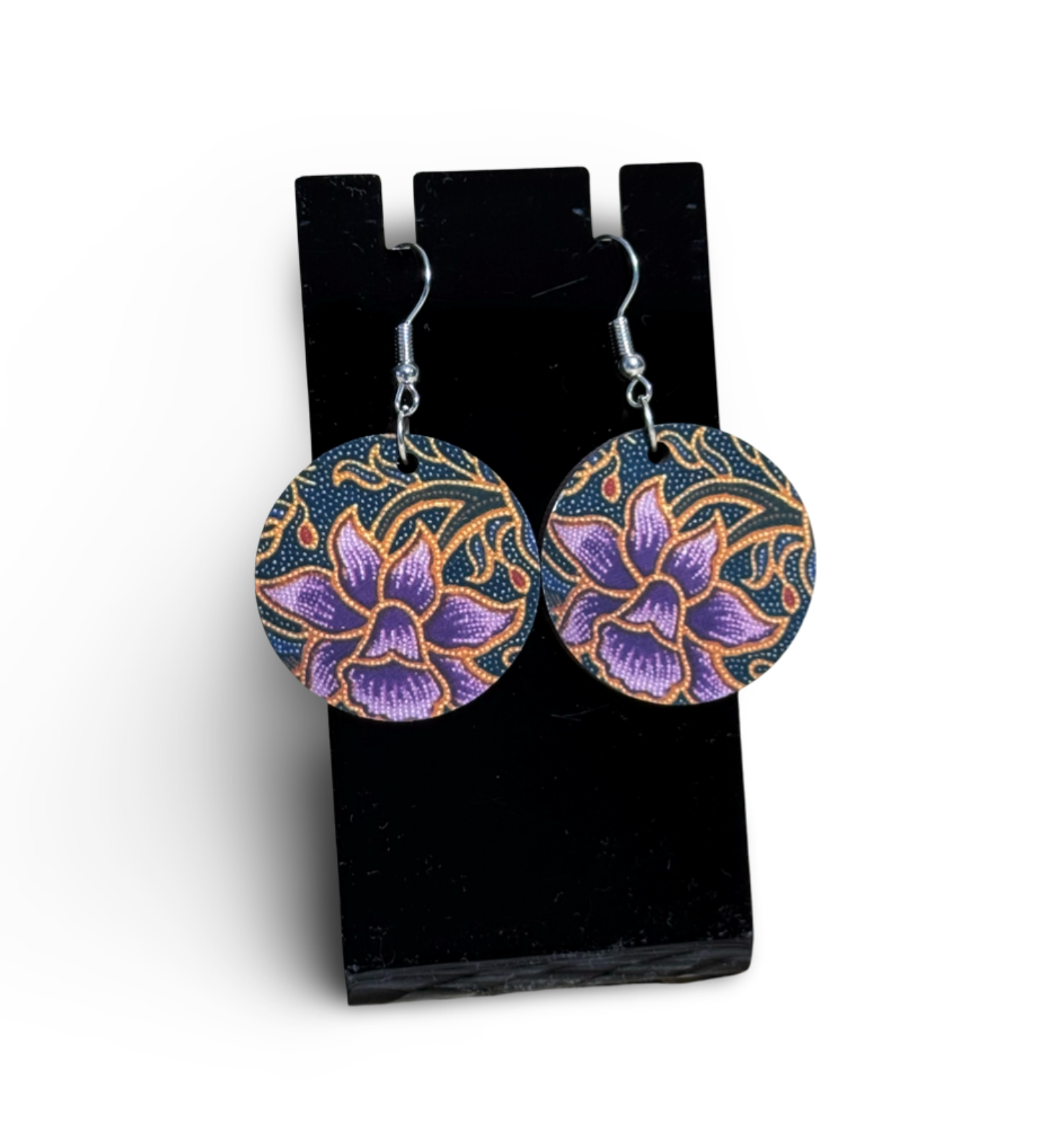 Batikprint oorbellen