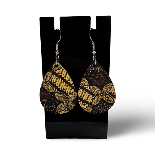 Batik print oorbellen no.2