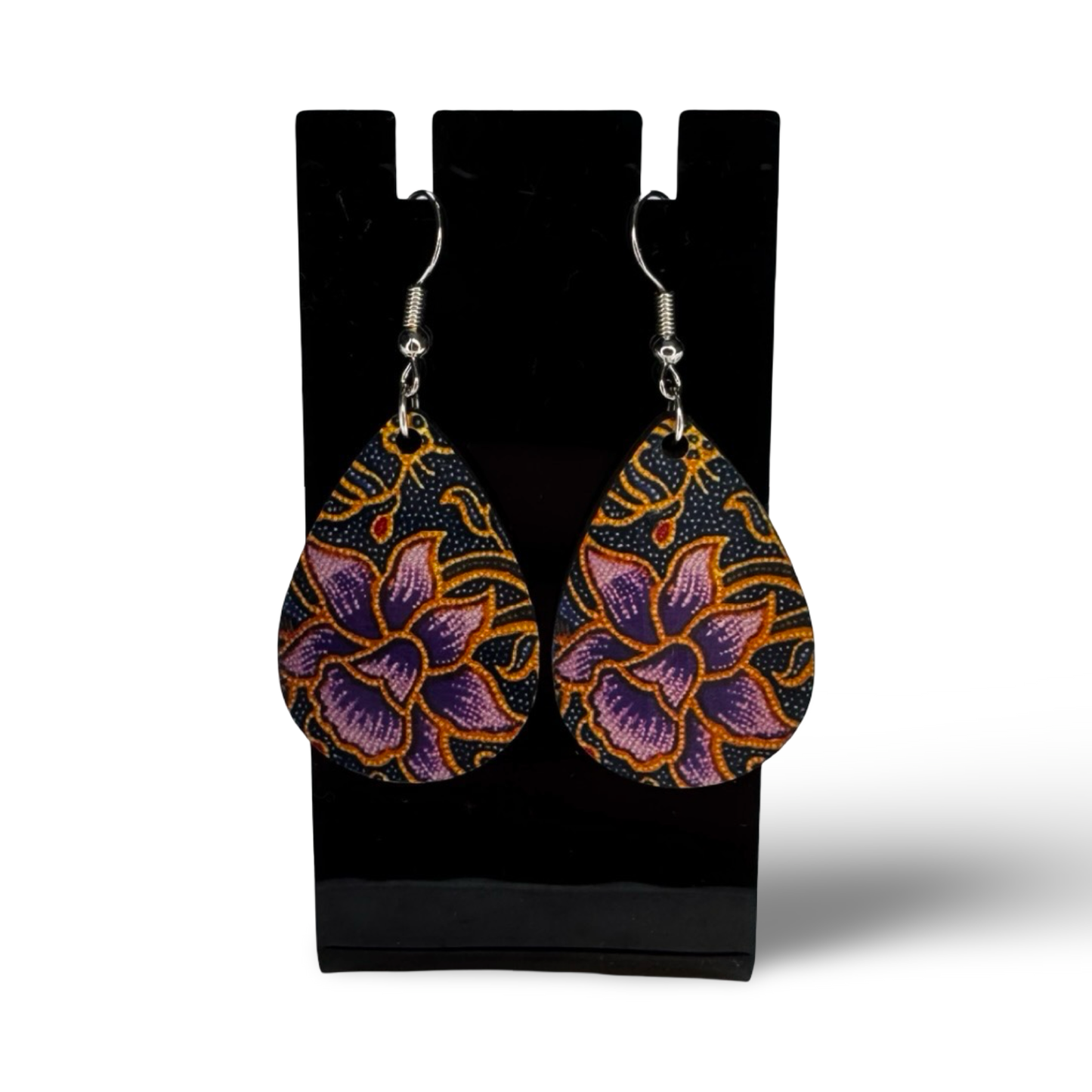 Batik print oorbellen no.4